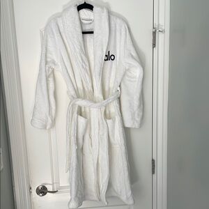 Alo White Plush Robe